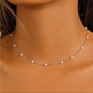 Silver or Gold Beaded Necklace